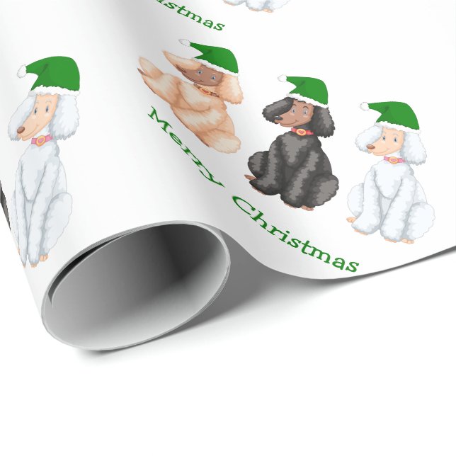 Weihnachten Goldendoodles  Geschenkpapier (Rolleneckpunkt)