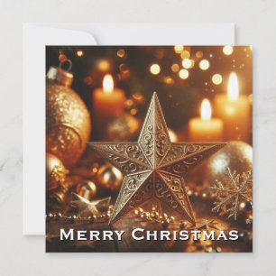 Weihnachten Goldener Stern in der Nacht