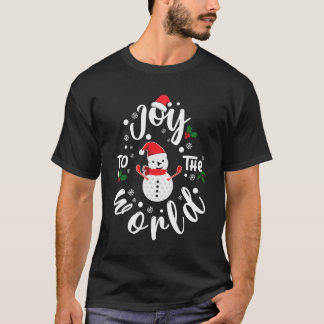 Weihnachten Golf Snowman Freude an der Welt T-Shirt