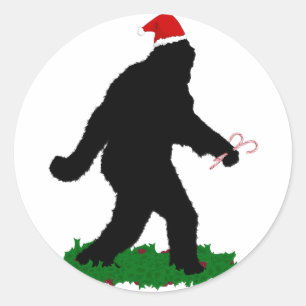 Weihnachten, Gone Squatchin' Runder Aufkleber