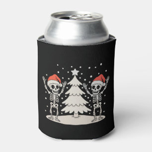 Weihnachten Goth Tanzende Skelette Xmas Ferien Dosenkühler