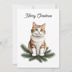 Weihnachten Graue Katze Frohe Weihnachtsbaum