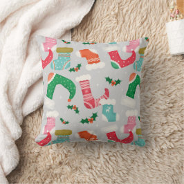 Weihnachten - Graue Strümpfe Kissen