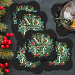 WEIHNACHTEN Greenery Holiday Black Untersetzer<br><div class="desc">Das Wort WEIHNACHTEN unter den Blätter und Beeren auf schwarzem Hintergrund (oder in beliebiger Farbe),  diese Untersetzer sind elegant für jeden Weihnachtsfeiertag. PASSENDE Artikel in unserem Geschäft.</div>