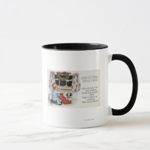 Weihnachten GreetingBoy, das in Strumpf gräbt Tasse