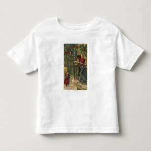 Weihnachten GreetingKids, das Sankt aufpasst Kleinkind T-shirt