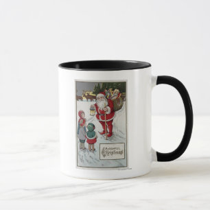 Weihnachten GreetingSanta, das mit Kindern spricht Tasse