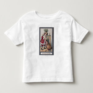 Weihnachten GreetingSanta, das Strümpfe anfüllt Kleinkind T-shirt