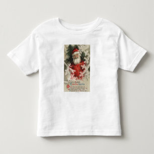 Weihnachten GreetingSanta in den weißen Kleinkind T-shirt