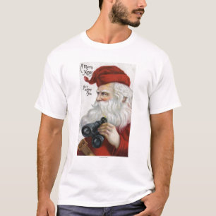 Weihnachten GreetingSanta mit Ferngläsern T-Shirt