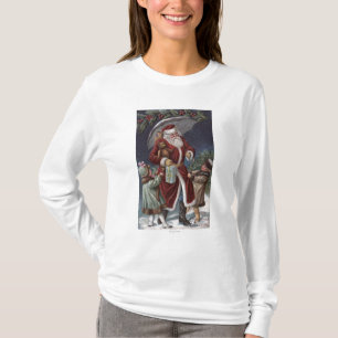 Weihnachten GreetingSanta mit Regenschirm T-Shirt