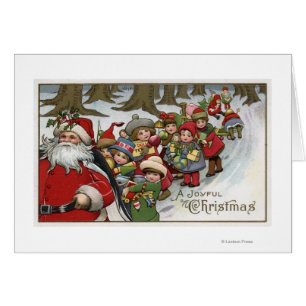 Weihnachten GreetingSanta und Helfer