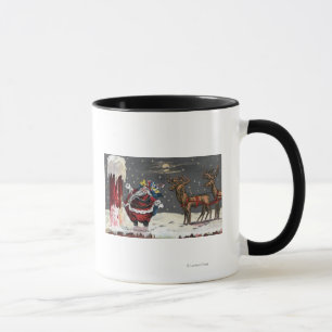 Weihnachten GreetingSanta und Kamin Tasse