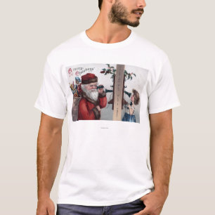 Weihnachten GreetingSanta und Telefon T-Shirt
