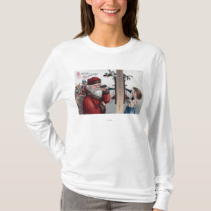 Weihnachten GreetingSanta und Telefon T-Shirt