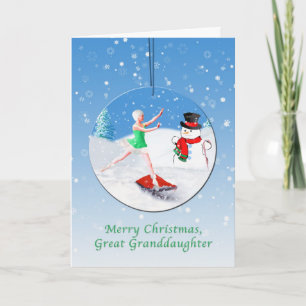 Weihnachten, groß - Enkelin, Ballett-Tänzer Feiertagskarte