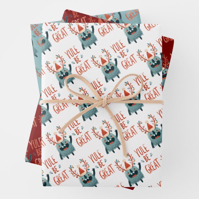 Weihnachten Große niedliche Weihnachtswrapping Pap Geschenkpapier Set (Beispiel)