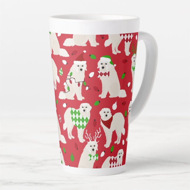 Weihnachten Große Pyrenäen Hunde Milchtasse (Rechte Ecke)