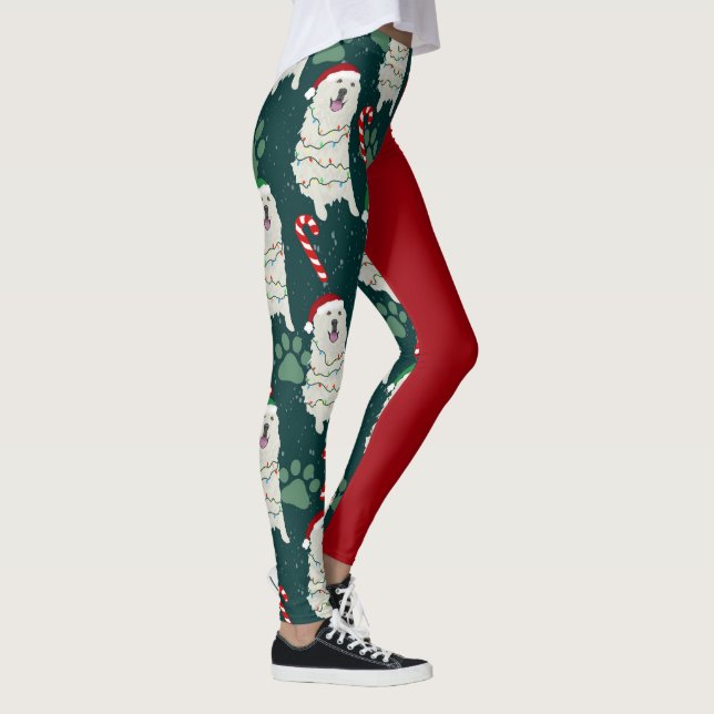 Weihnachten Große Pyrenäen Leggings (Rechts)