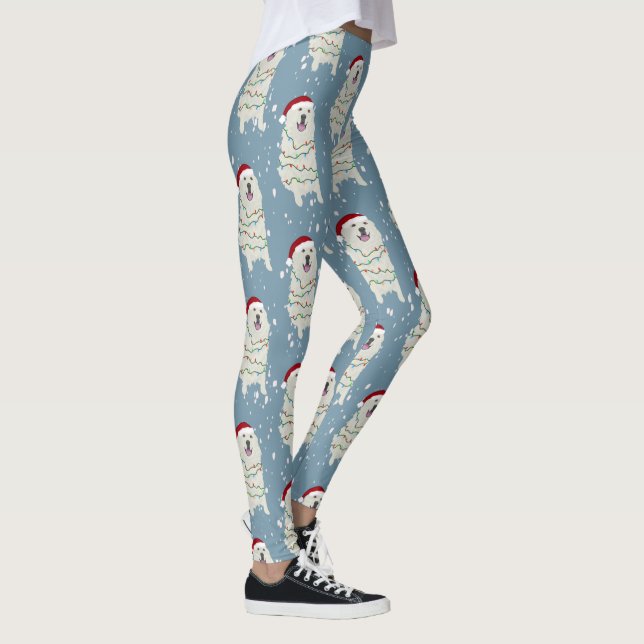 Weihnachten Große Pyrenäen Leggings (Rechts)