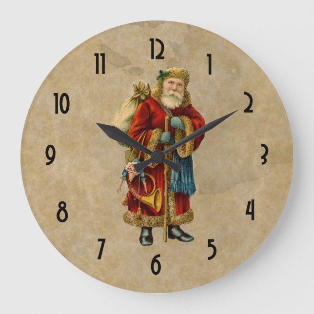 Weihnachten Große Wanduhr (Vorderseite)