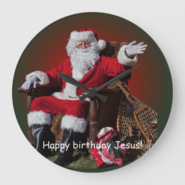 WEIHNACHTEN GROßE WANDUHR (Vorderseite)