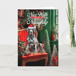 Weihnachten Großer Dane Hund naughty oder Nice