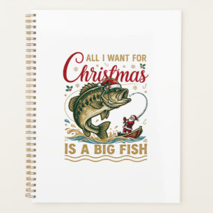 Weihnachten Großer Fisch Barsch Weihnachtsmann Boo Planer