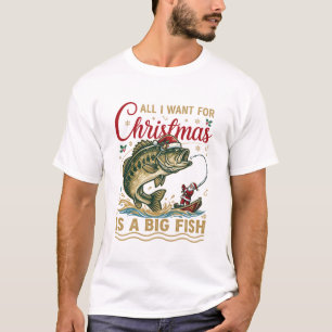 Weihnachten Großer Fisch Barsch Weihnachtsmann Boo T-Shirt