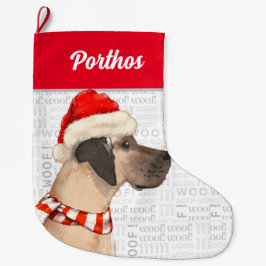 Weihnachten Großes Ding mit Hundes Namen Großer Weihnachtsstrumpf