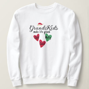 Weihnachten: Großkinder Name Oma Nana Sweatshirt