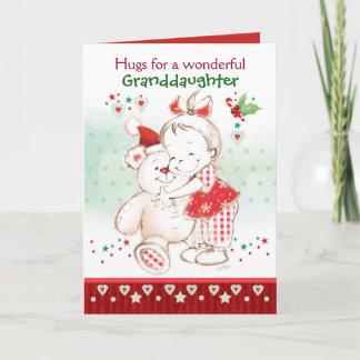 Weihnachten, Großtochter, Niedliches Baby Girl & T Karte