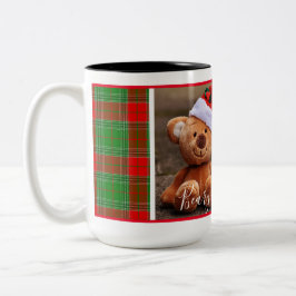 Weihnachten (grün und rot kariert) zweifarbige tasse