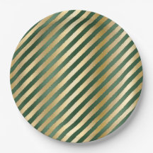 Weihnachten Grüne Goldstreifen Wasserfarbe