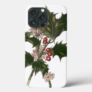 Weihnachten, Grüne Holly-Pflanze mit Berries iPhone 13 Pro Hülle