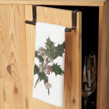 Weihnachten, Grüne Holly-Pflanze mit Berries