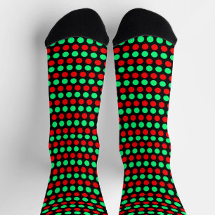Weihnachten Grüne und rote gestrichene Streifen au Socken