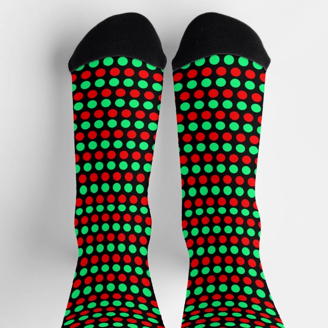 Weihnachten Grüne und rote gestrichene Streifen au Socken (Oben)