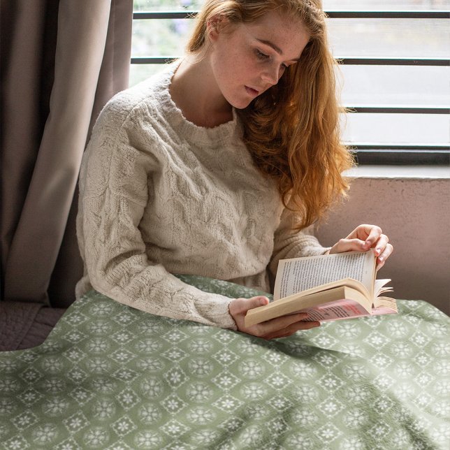 Weihnachten Grüner Urlaub Schneeflocke Elegantes M Fleecedecke (Von Creator hochgeladen)