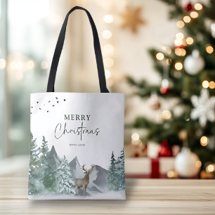 Weihnachten Grüner Wasserfarbenwald Urlaub