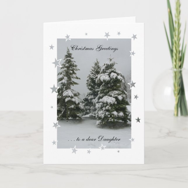 Weihnachten Grüße an meine liebe Tochter (Vorderseite)