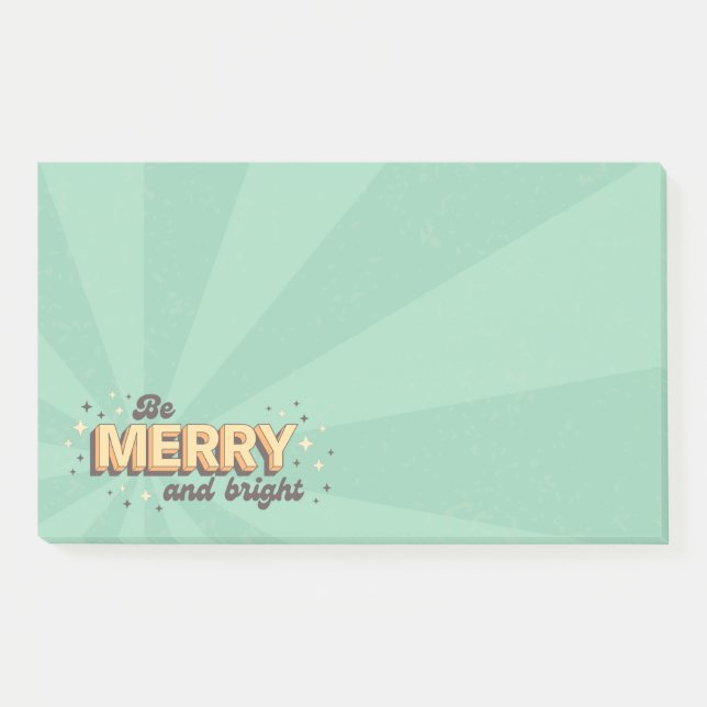 Weihnachten Grüße sind fröhlicher und heller Stern Post-it Klebezettel (Vorderseite)