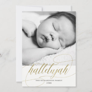 Weihnachten Hallelujah Falsches Gold mit Foto