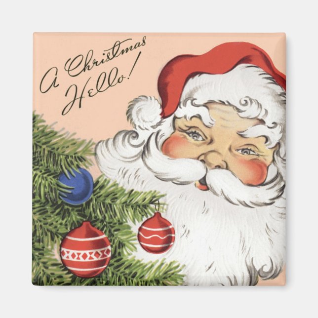 Weihnachten Hallo! Jolly Santa Claus Magnet (Vorne)