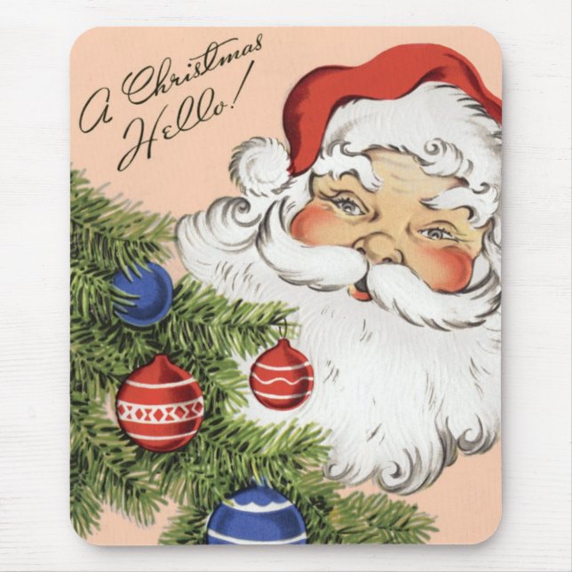 Weihnachten Hallo! Jolly Santa Claus Mousepad (Vorne)