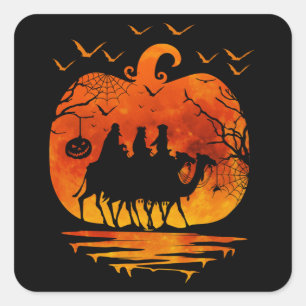 WEIHNACHTEN HALLOWEEN KOSTÜM KÜRBIS WEIHNACHTSGESC QUADRATISCHER AUFKLEBER