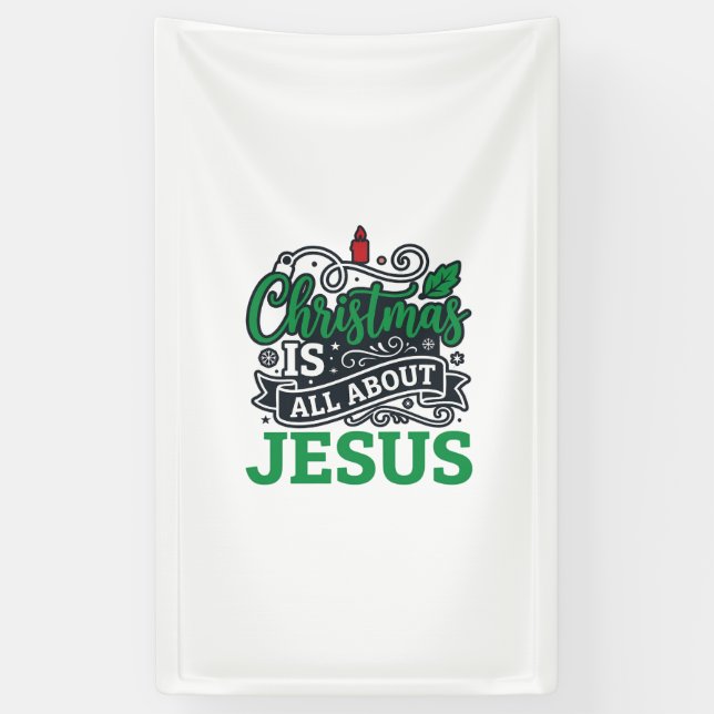 Weihnachten handelt von Jesus Design Banner (Vertikal)