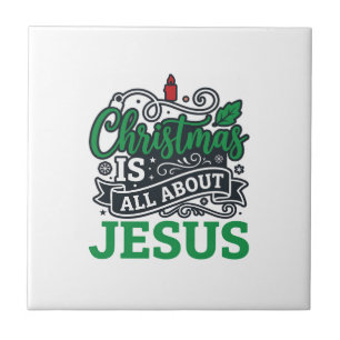 Weihnachten handelt von Jesus Design Fliese
