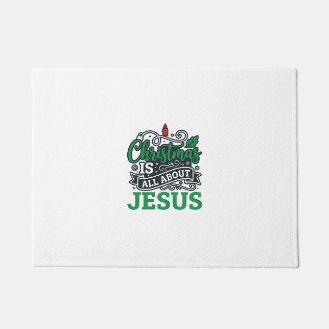Weihnachten handelt von Jesus Design Fußmatte (Vorderseite)