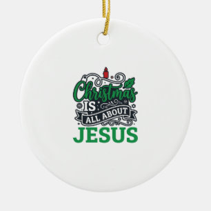 Weihnachten handelt von Jesus Design Keramik Ornament